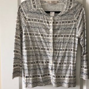 NWT Cream and Navy Cardigan